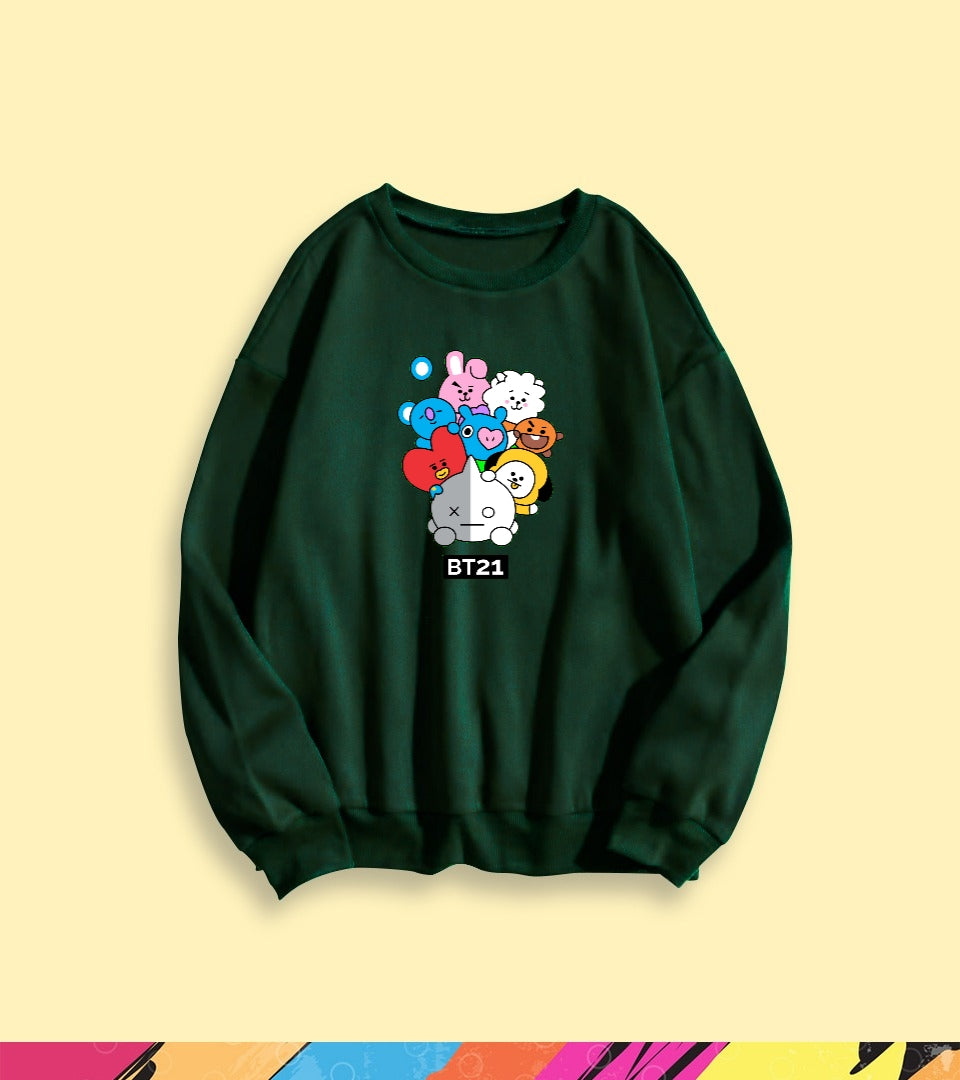 COLORFUL BT21 SWEATSHIRT - teehoodie.co