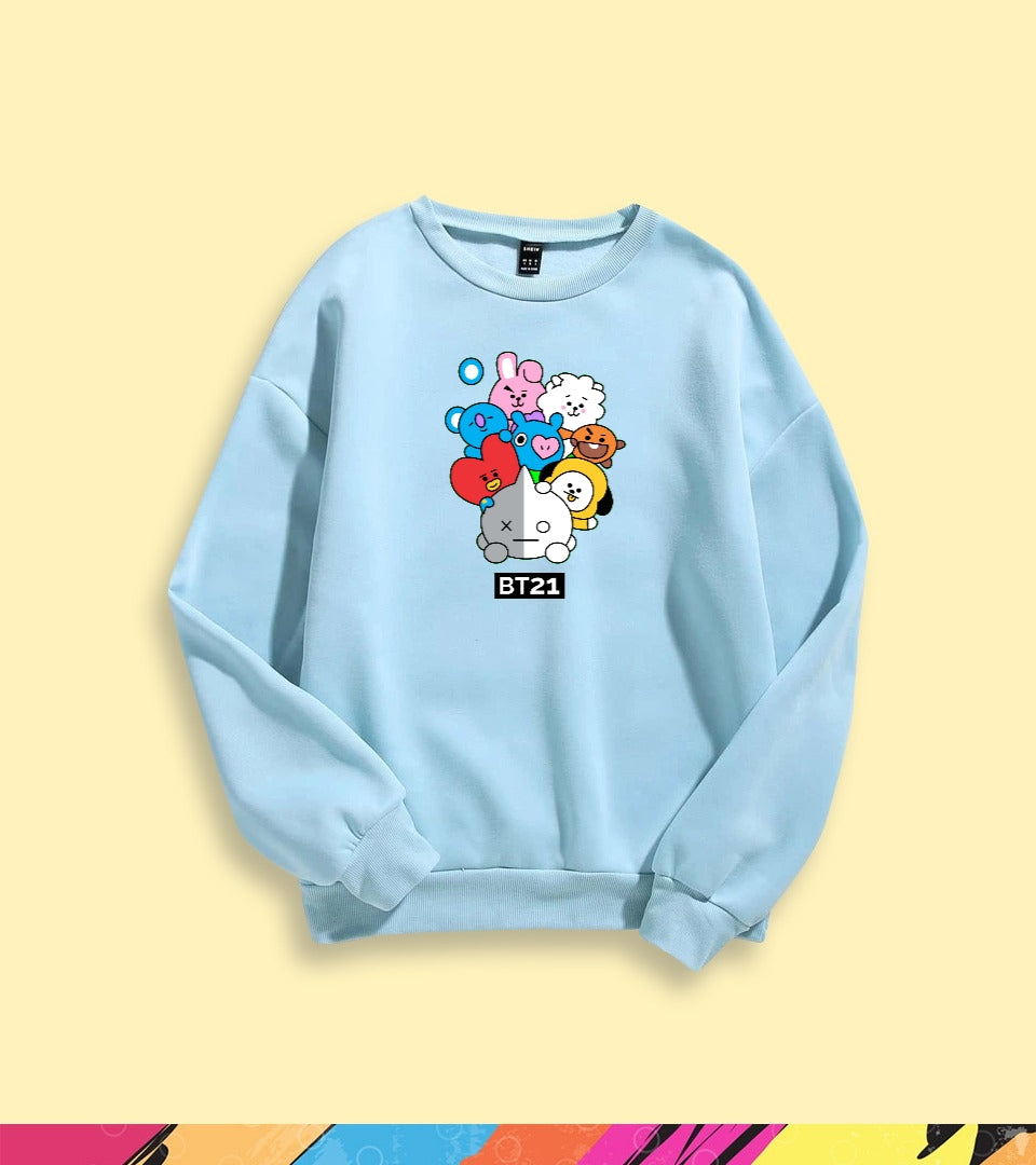 COLORFUL BT21 SWEATSHIRT - teehoodie.co