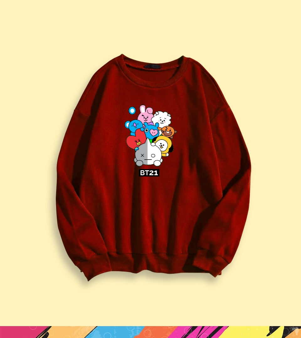 COLORFUL BT21 SWEATSHIRT - teehoodie.co