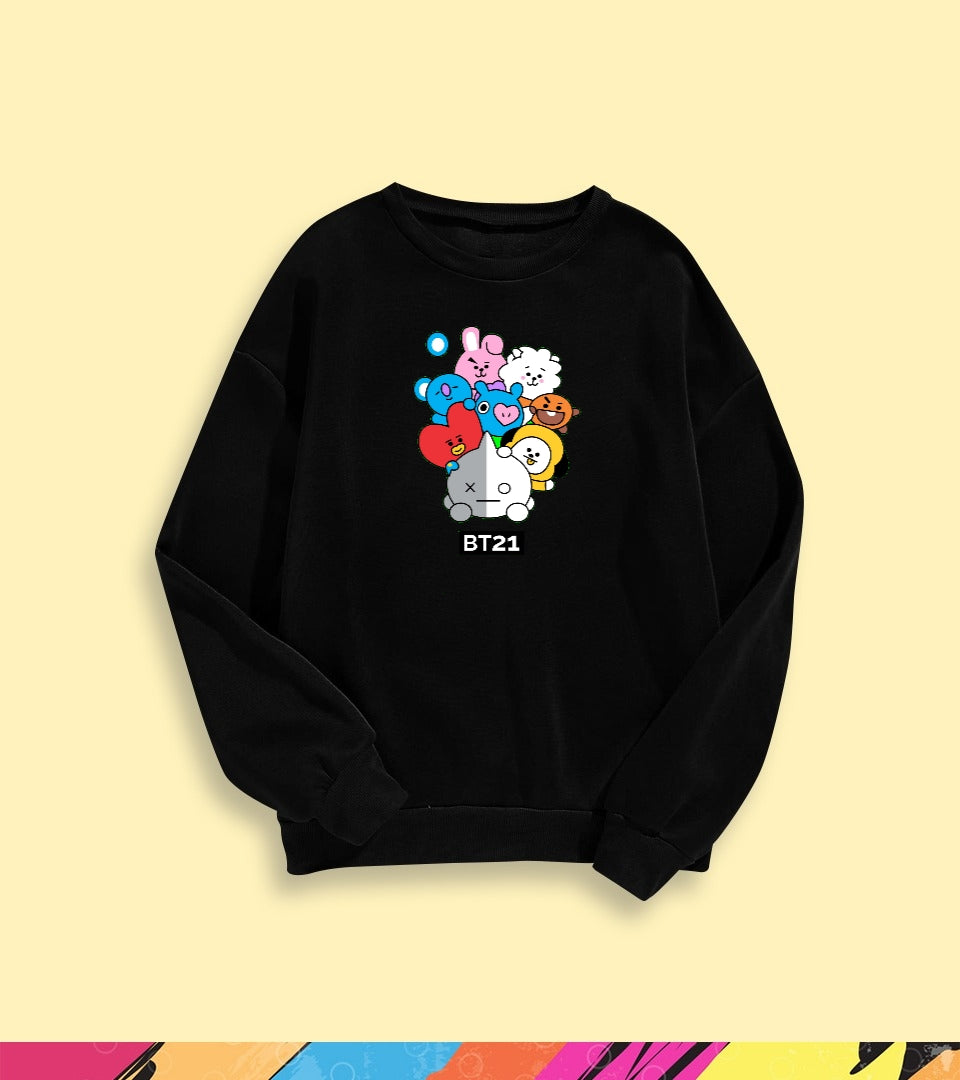 COLORFUL BT21 SWEATSHIRT - teehoodie.co