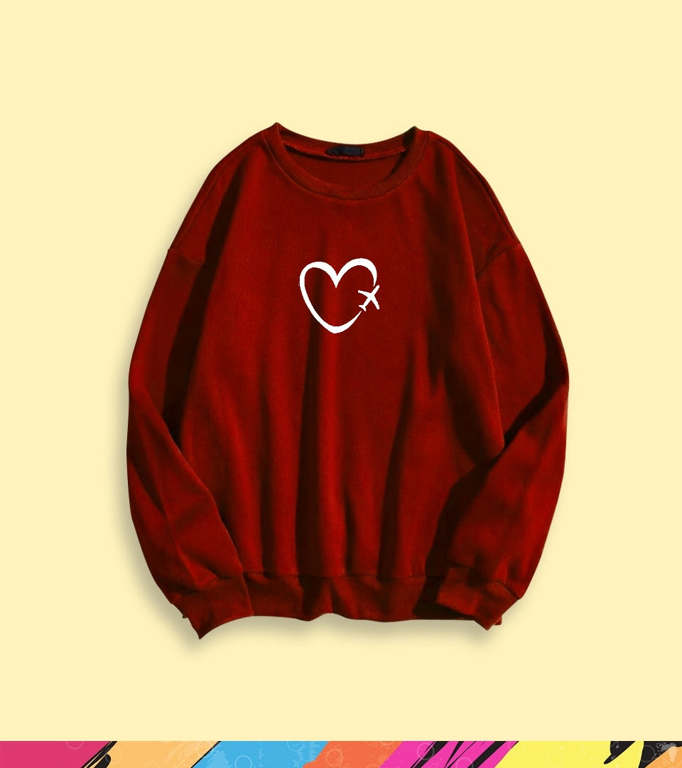 PLANE HEART SWEATSHIRT - teehoodie.co