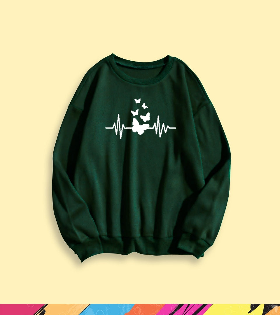 BUTTERFLY HEART BEAT SWEATSHIRT - teehoodie.co