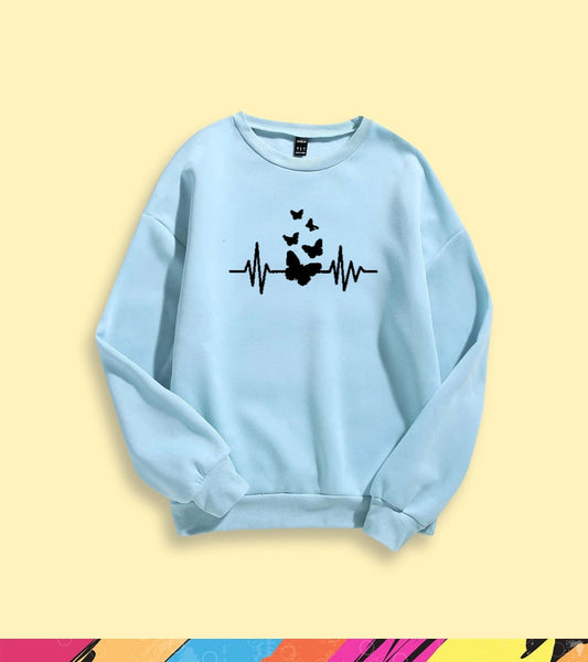 BUTTERFLY HEART BEAT SWEATSHIRT - teehoodie.co