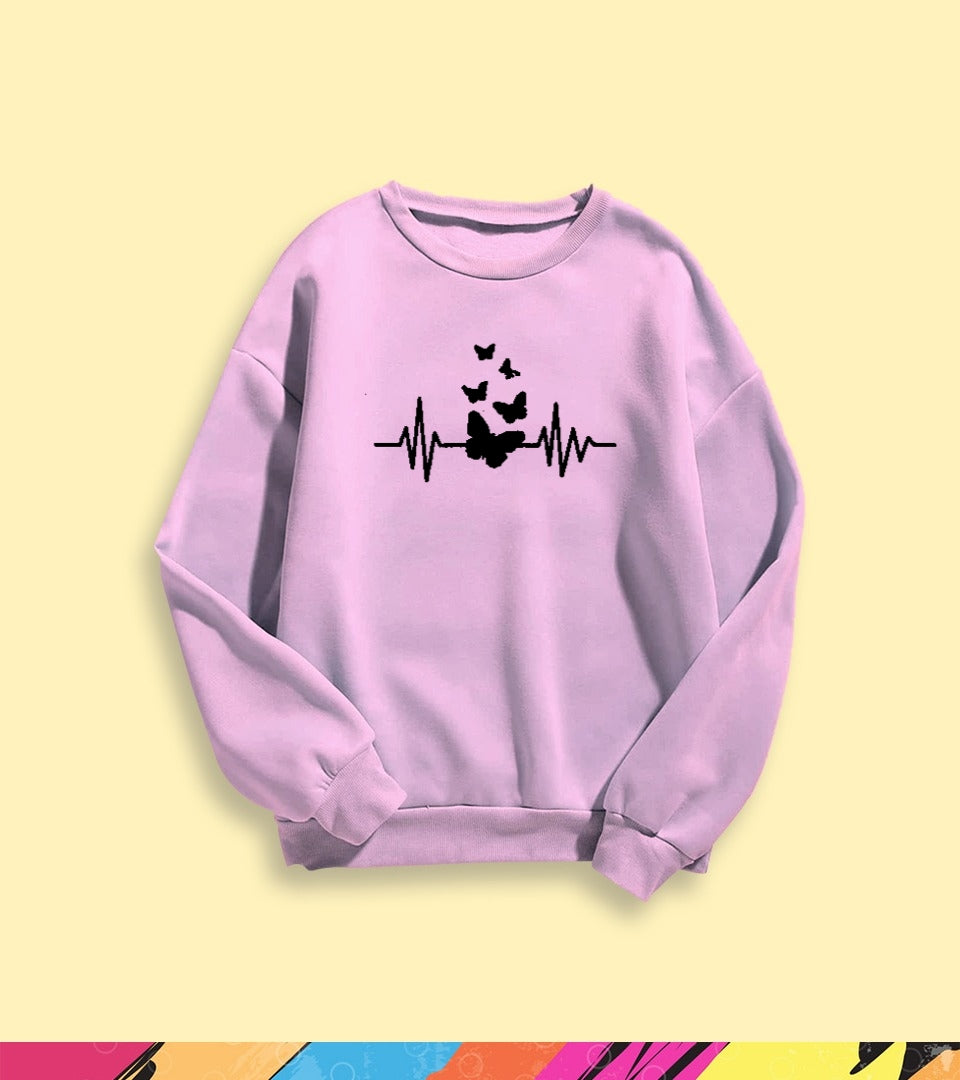 BUTTERFLY HEART BEAT SWEATSHIRT - teehoodie.co