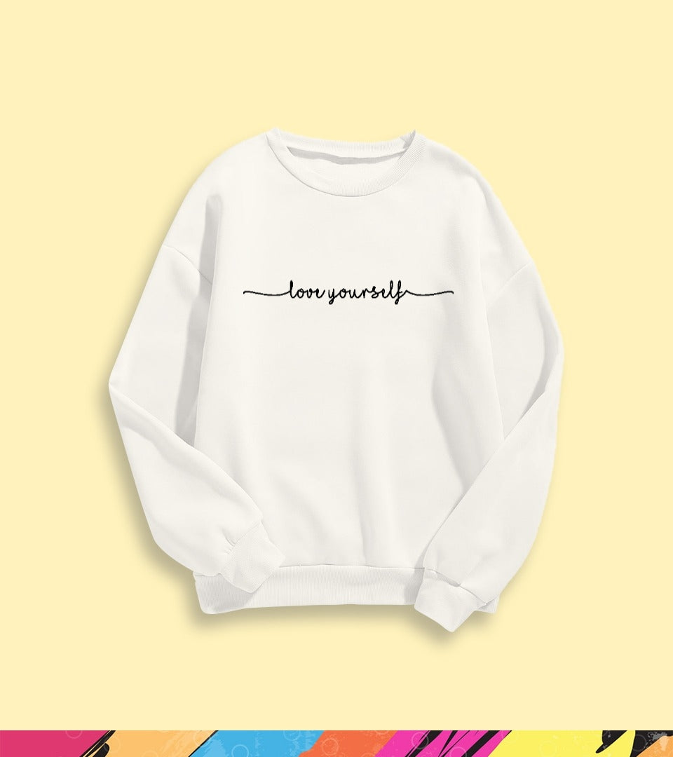 LOVE YOURSELF SIGNATURE SWEATSHIRT - teehoodie.co