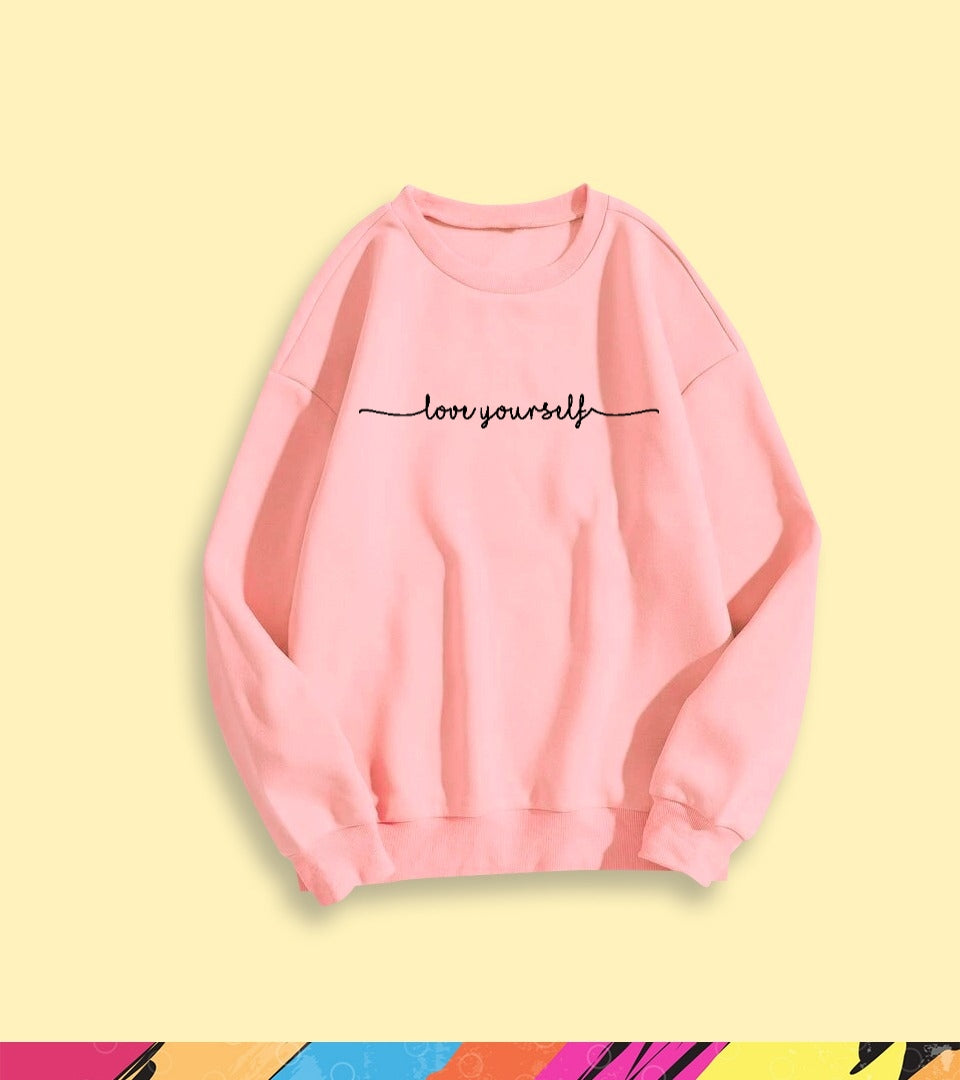 LOVE YOURSELF SIGNATURE SWEATSHIRT - teehoodie.co