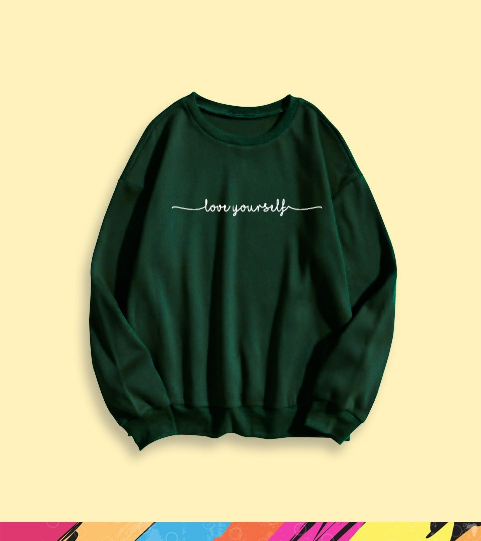 LOVE YOURSELF SIGNATURE SWEATSHIRT - teehoodie.co