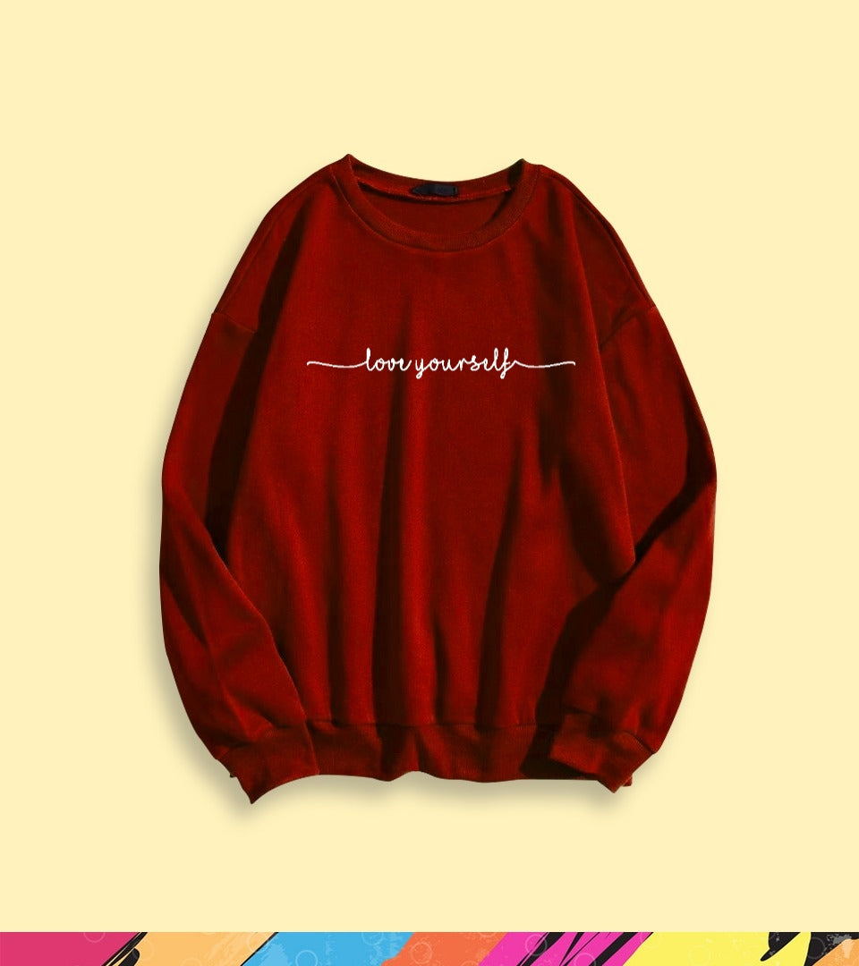 LOVE YOURSELF SIGNATURE SWEATSHIRT - teehoodie.co