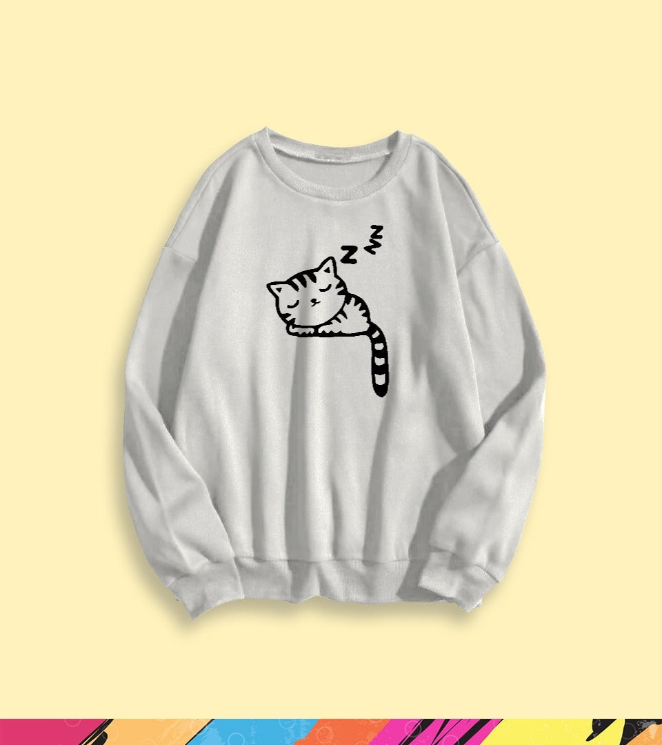 SLEEPY CAT SWEATSHIRT - teehoodie.co