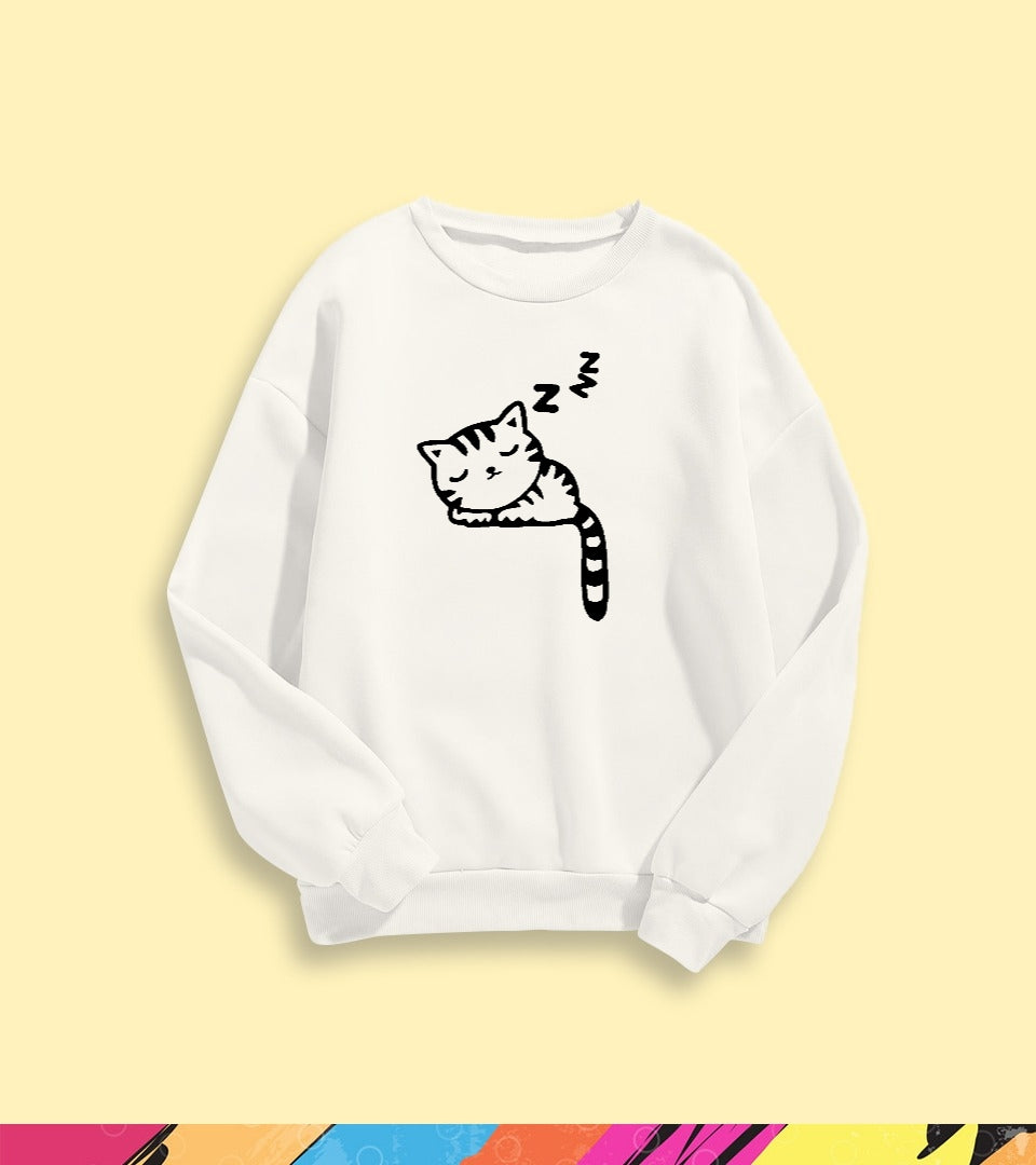 SLEEPY CAT SWEATSHIRT - teehoodie.co