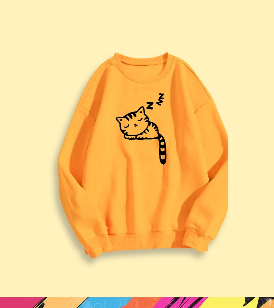 SLEEPY CAT SWEATSHIRT - teehoodie.co