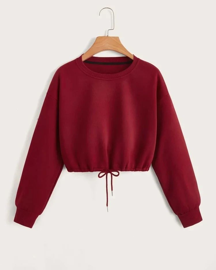Knotted Crop Sweat - teehoodie.co