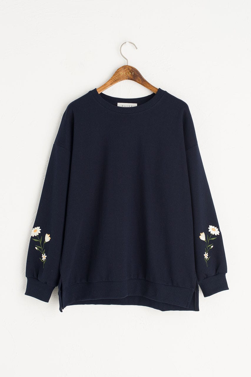 Navy blue Sweatshirt - teehoodie.co