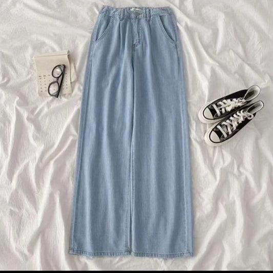 ICE BLUE WIDE LEG JEANS