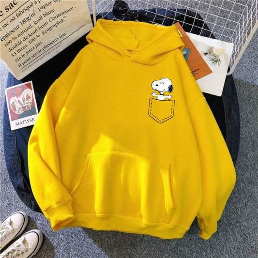 POCKET PUPPY YELLOW HOODIE