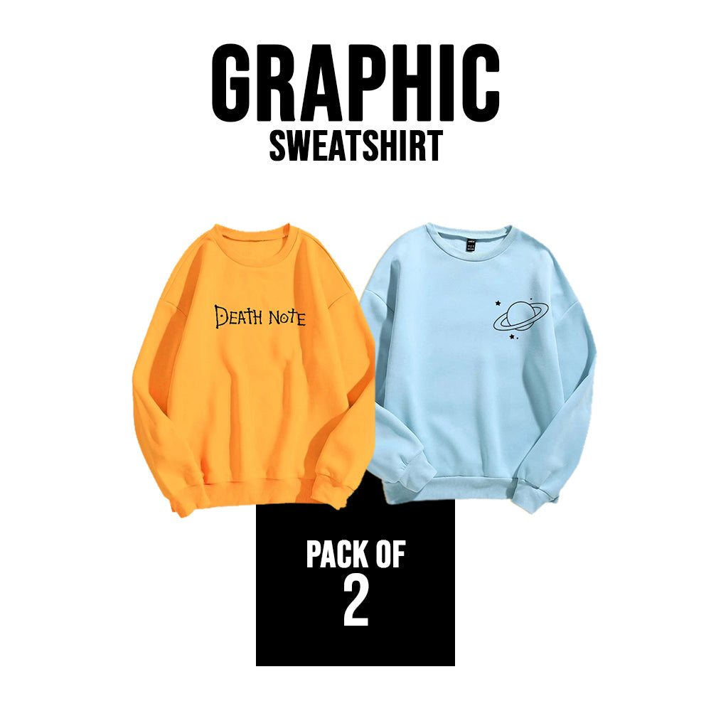 PACK OF 2 GRAPHIC SWEATSHIRT FOR MEN - teehoodie.co