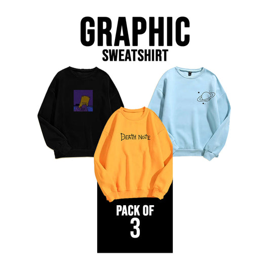 PACK OF 3 GRAPHIC SWEATSHIRT FOR MEN - teehoodie.co